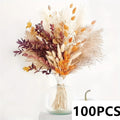 Natural Fluffy Pampas Grass Flowers Bouquets for Wedding Floral Arrangements Dried Plants Home Table Christmas Party Decorations