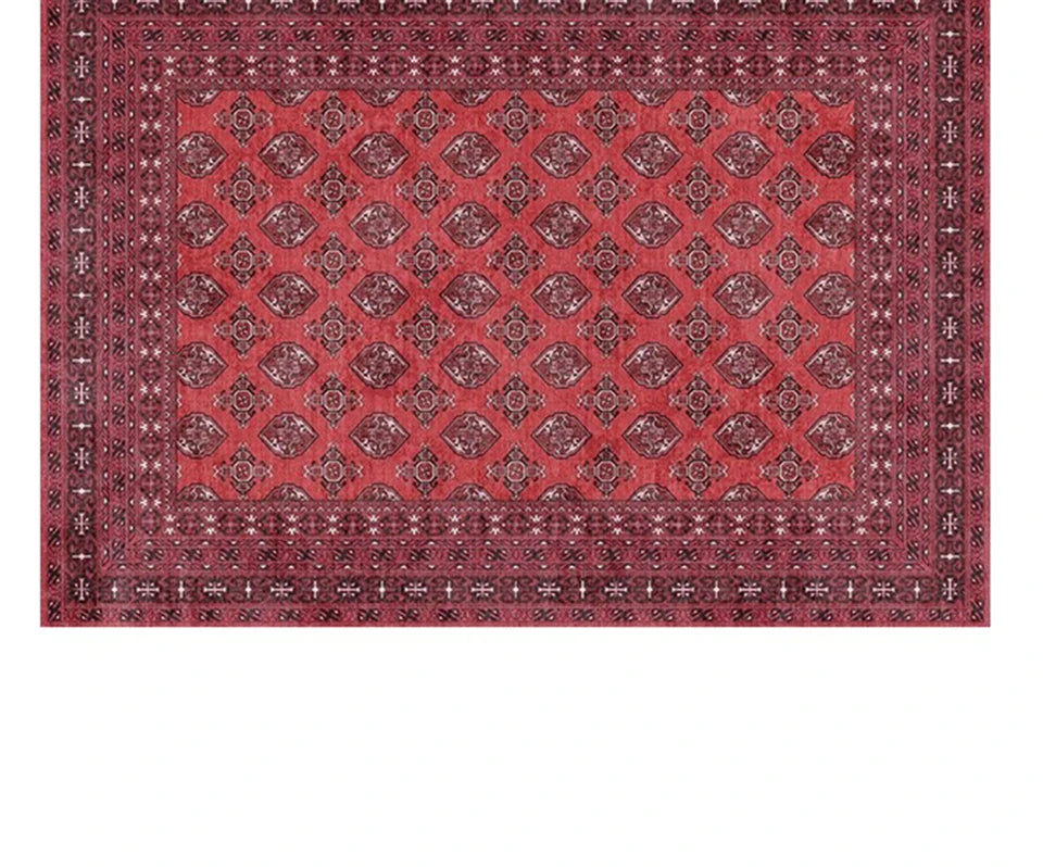 Living Room Carpet Bedroom Wool Bedside Rugs Machine Washable Foldable Mat Vintage Nordic Rug Soft Fluffy Plush Home Decoration