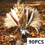 Natural Fluffy Pampas Grass Flowers Bouquets for Wedding Floral Arrangements Dried Plants Home Table Christmas Party Decorations