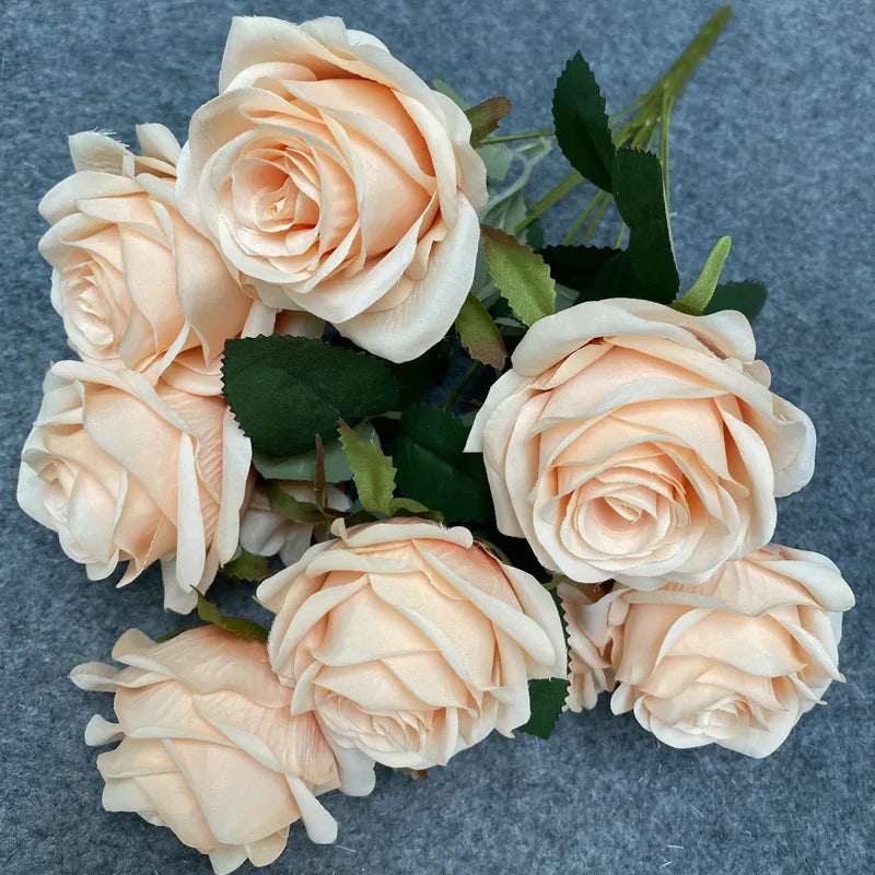 Konstbukett Rosa Nova 9 Blommor