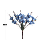 Red White 5 Forks 20 Head Artificial Magnolia Flower For Home Living Room Table Decoration Bride Wedding Party Flower Bouquet