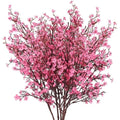 Pink Artificial Flowers Cherry Blossoms Gypsophila Fake Plants DIY Wedding Bouquet Vases for Home Decor Faux Christmas Branch