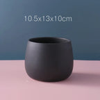 Creative Ceramic Small Flower Pot Nordic Electroplating Potted Hydroponic Flower Pot Ceramic Ornament Green Radish Succulent
