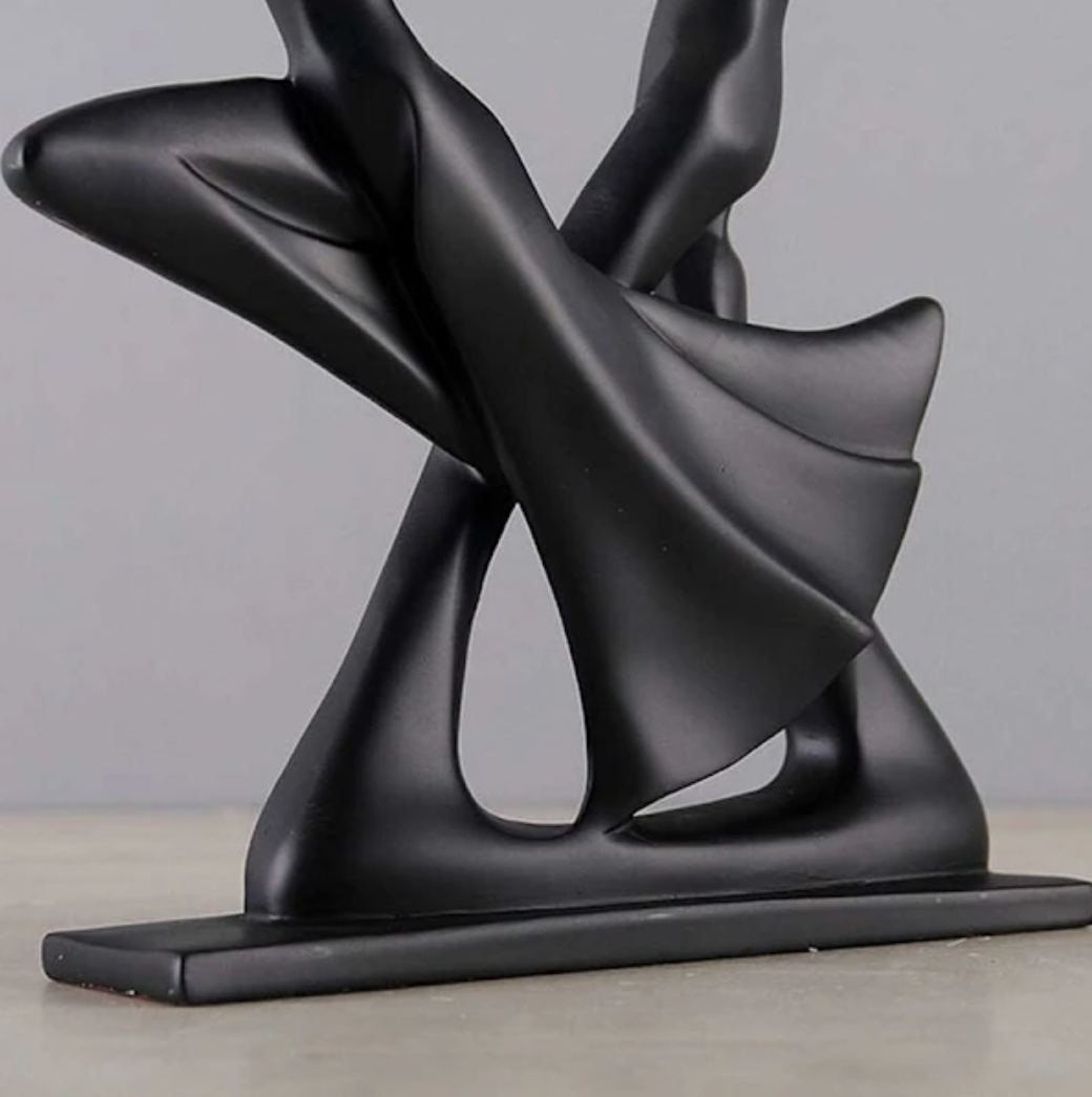 Skulptur Forma Resina Svart 29cm