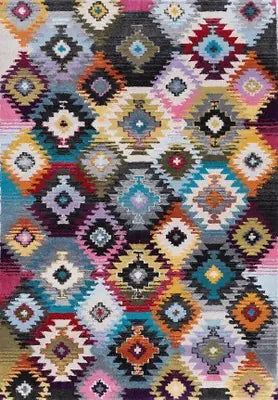 Bohemian Turkish Area Rug, Multicolor Floral Carpet (ANATOLIA)