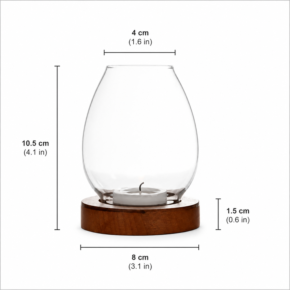 Ljushållare Vitrum Ligna Glas/Trä