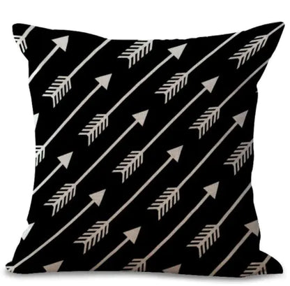 Colorful Geometric Printed Linen Cotton Cushion Cover