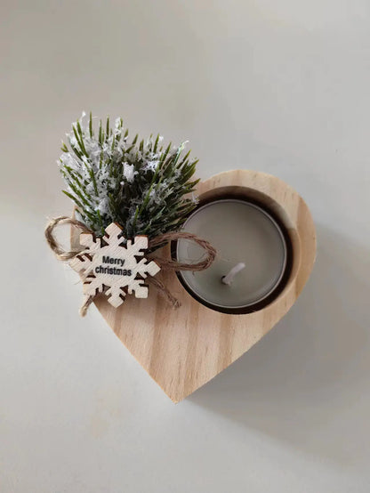 Wooden Candle Holder for Living Room and Parties