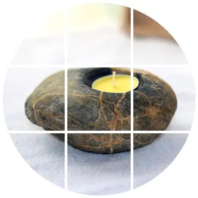 Pebble Candle Holder Decorative Piece
