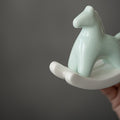 Skulptur Hippos Glaserad Keramik