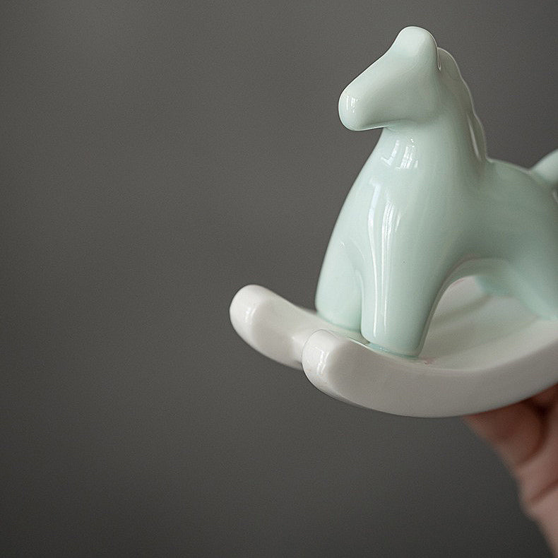 Skulptur Hippos Glaserad Keramik