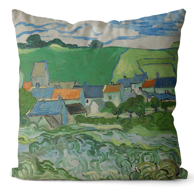 Home Art Oil Painting Pillow Cover Decor