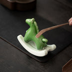 Skulptur Hippos Glaserad Keramik