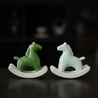 Skulptur Hippos Glaserad Keramik