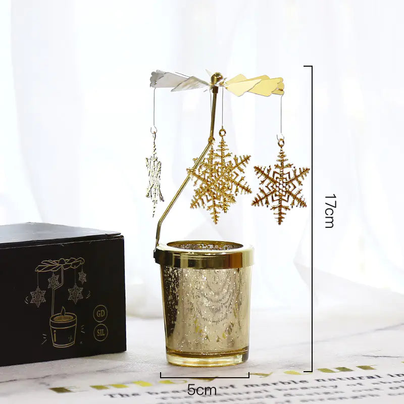 European Style Rotating Candle Holder for Modern Dining (ROTARIS)