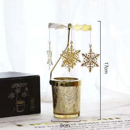 European Style Rotating Candle Holder for Modern Dining (ROTARIS)