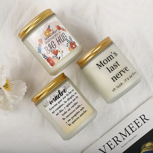 Custom Lavender Scented Soy Candle in Glass Cup 